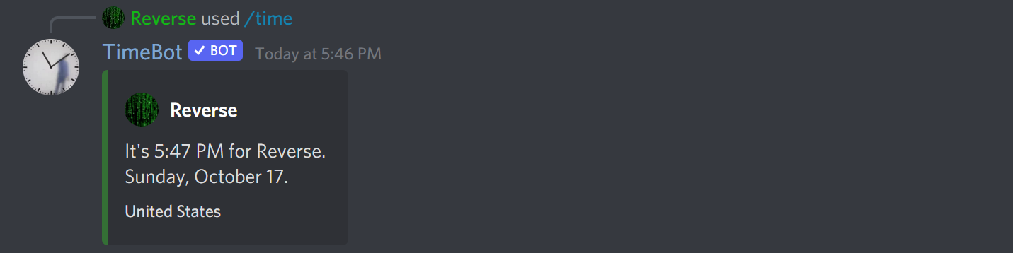 Time Bot Showcase