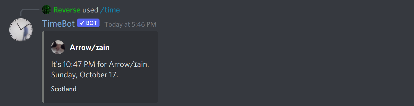 Time Bot Showcase